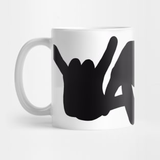 LA Rocks Silhouette, Black Mug